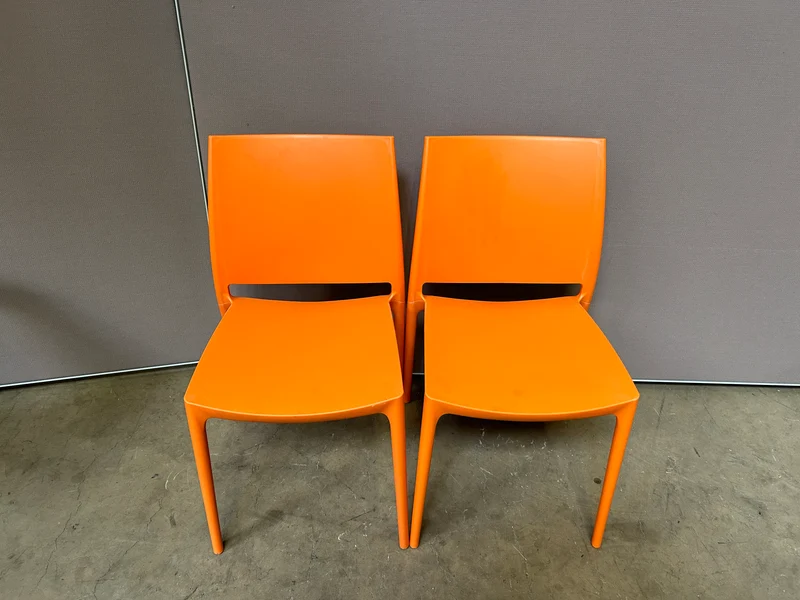 Konferenzstuhl Weiß/Orange