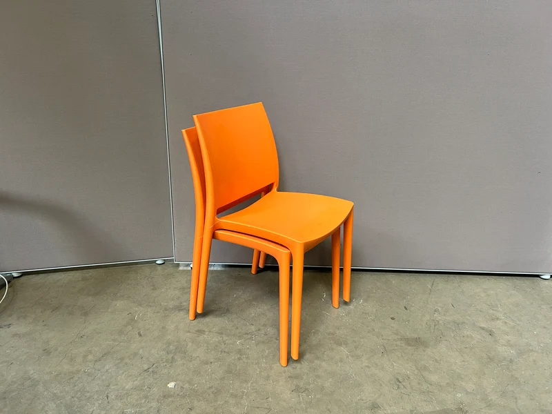 Konferenzstuhl Weiß/Orange