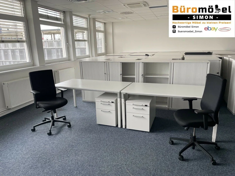 Steelcase manuell Höhenverstellbarer Schreibtisch Weiß