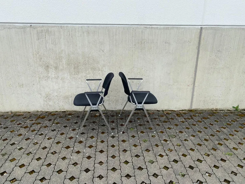 Konferenzstuhl Stoff Schwarz