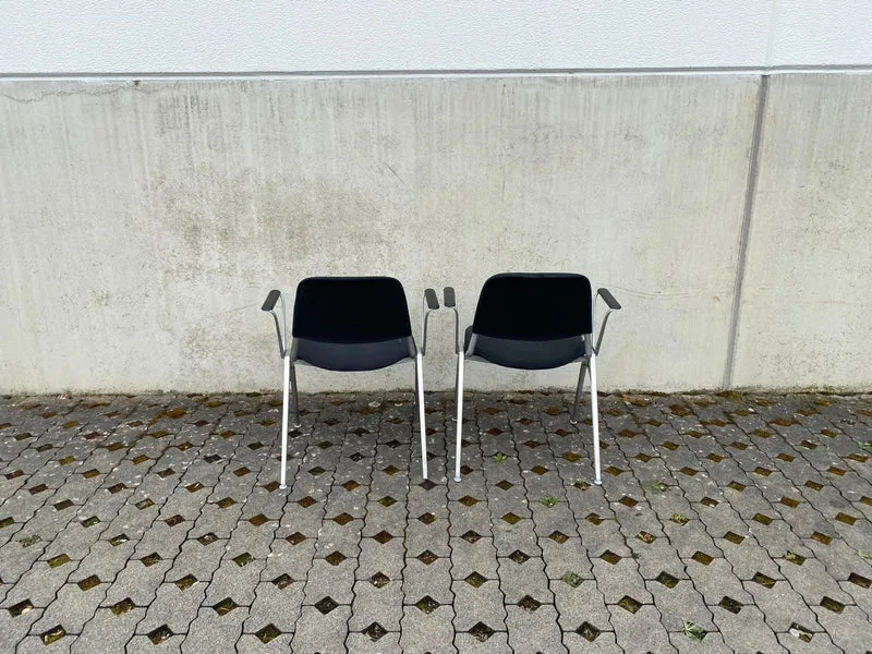 Konferenzstuhl Stoff Schwarz