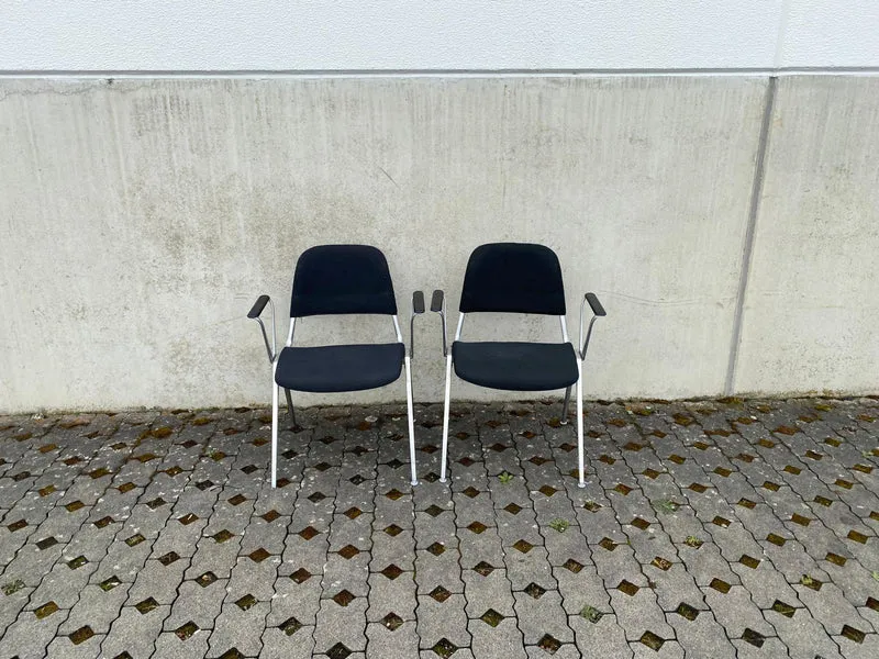 Konferenzstuhl Stoff Schwarz