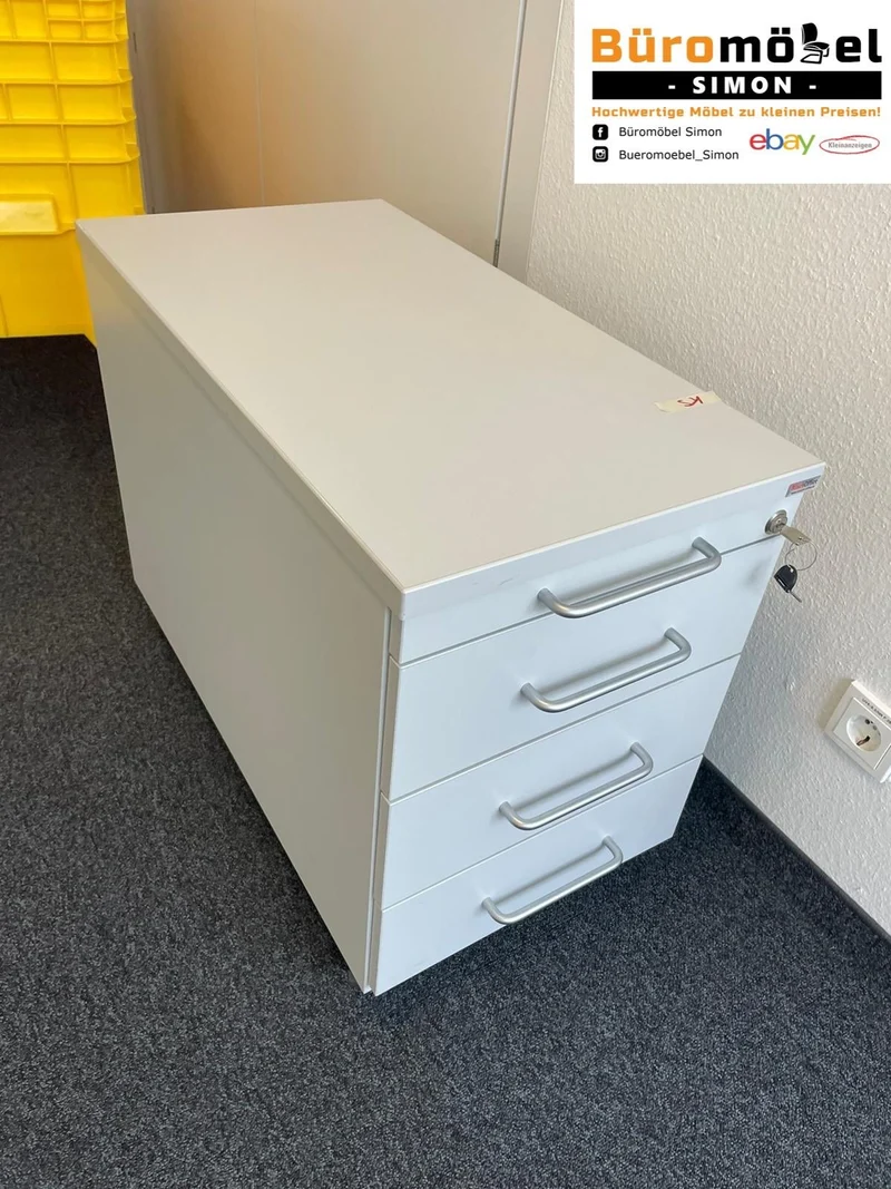 Rösch elektrisch höhenverstellbarer Schreibtisch Lichtgrau 200 x 80 cm