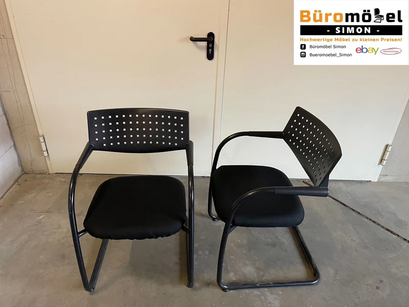 Vitra Visavis Konferenzstuhl Schwarz