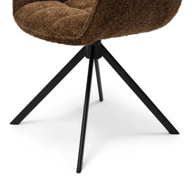Riviera Maison Carnaby Drehbarer Esszimmerstuhl Umber Brown