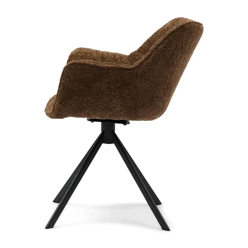 Riviera Maison Carnaby Drehbarer Esszimmerstuhl Umber Brown