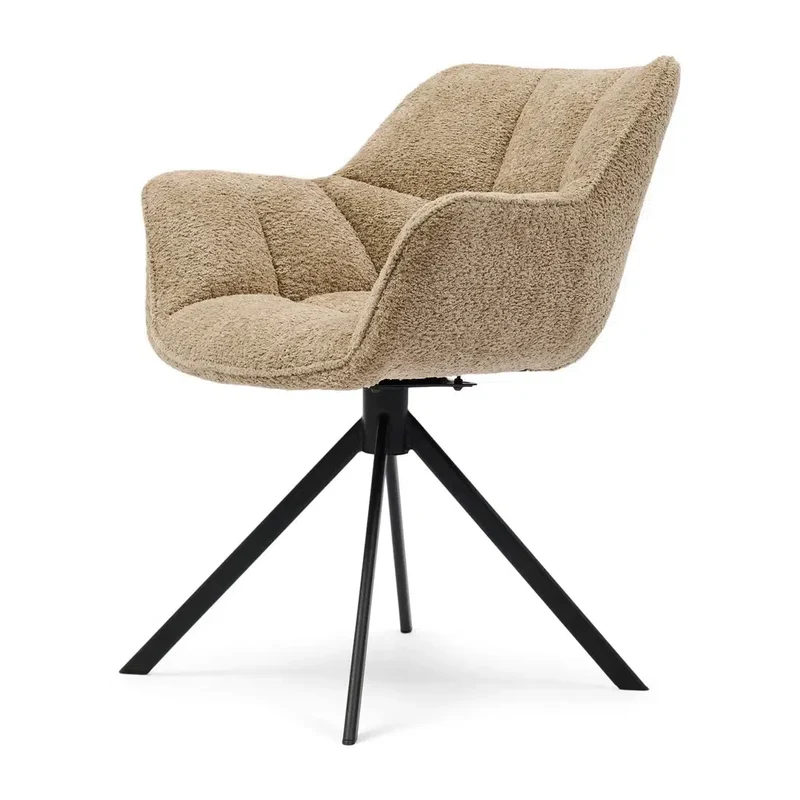 Riviera Maison Drehbarer Esszimmerstuhl Carnaby, Soft Walnut