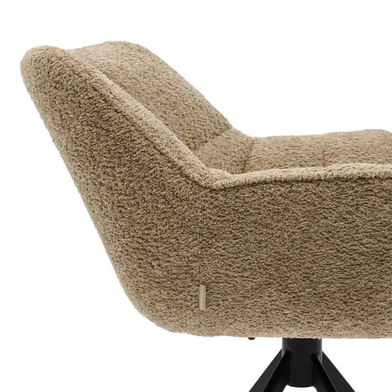 Riviera Maison Drehbarer Esszimmerstuhl Carnaby, Soft Walnut