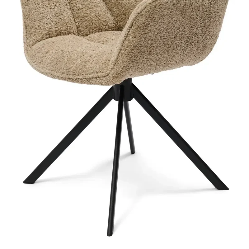 Riviera Maison Drehbarer Esszimmerstuhl Carnaby, Soft Walnut