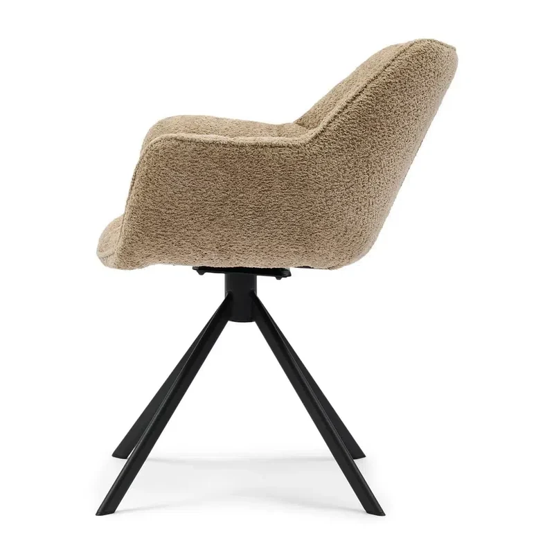 Riviera Maison Drehbarer Esszimmerstuhl Carnaby, Soft Walnut