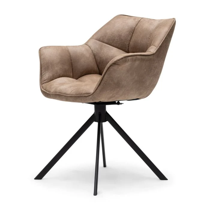 Riviera Maison Esszimmerstuhl Carnaby, Camel, Turn Leg