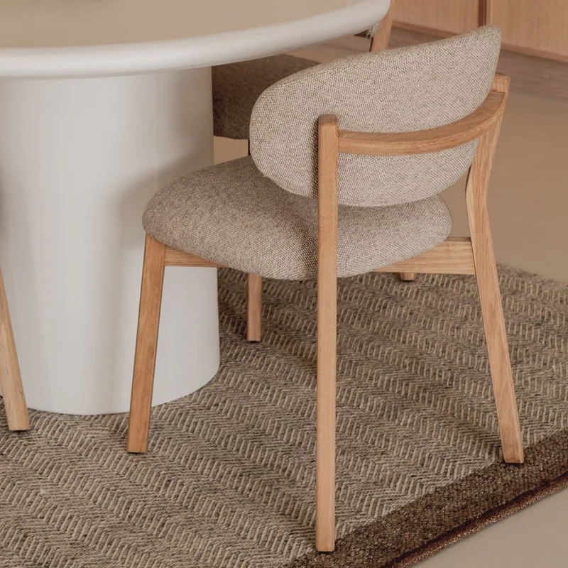 Esszimmerstuehle 4er Set Mikky Taupe Polster - Eleonora