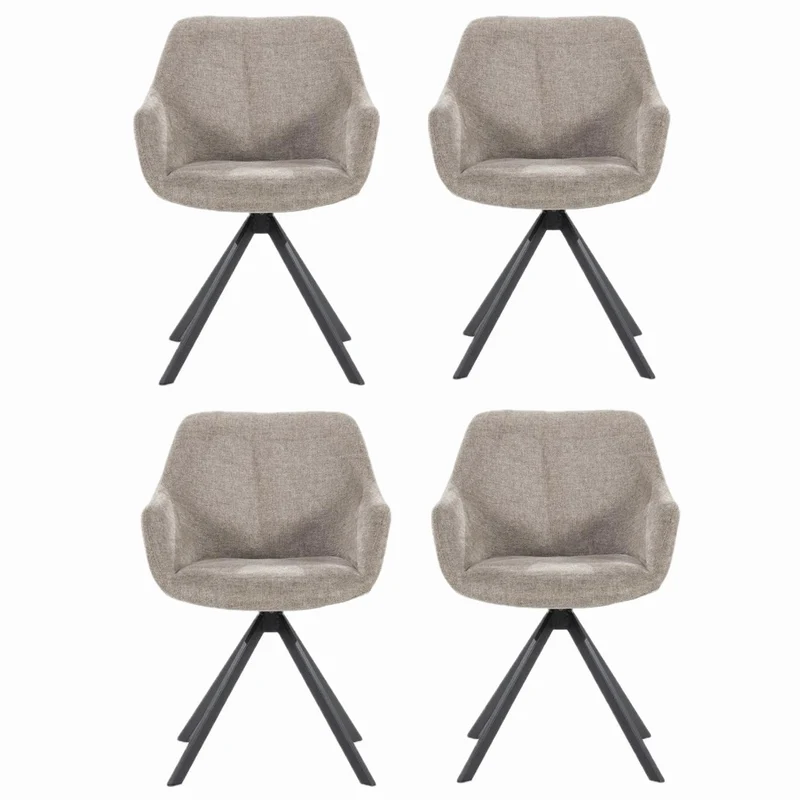 Esszimmerstuehle 4er Set Mamé in Houston Braun - Eleonora