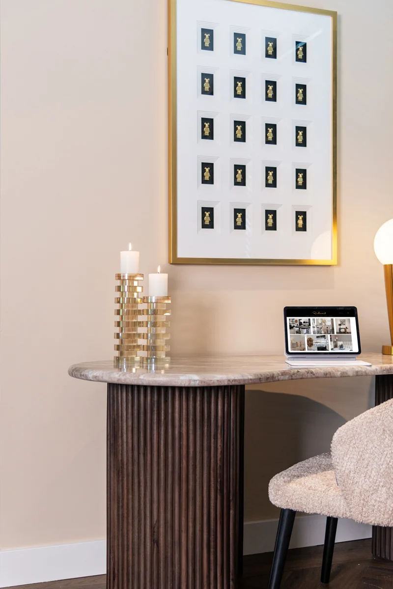 Richmond Interiors Schreibtisch Rashford beige