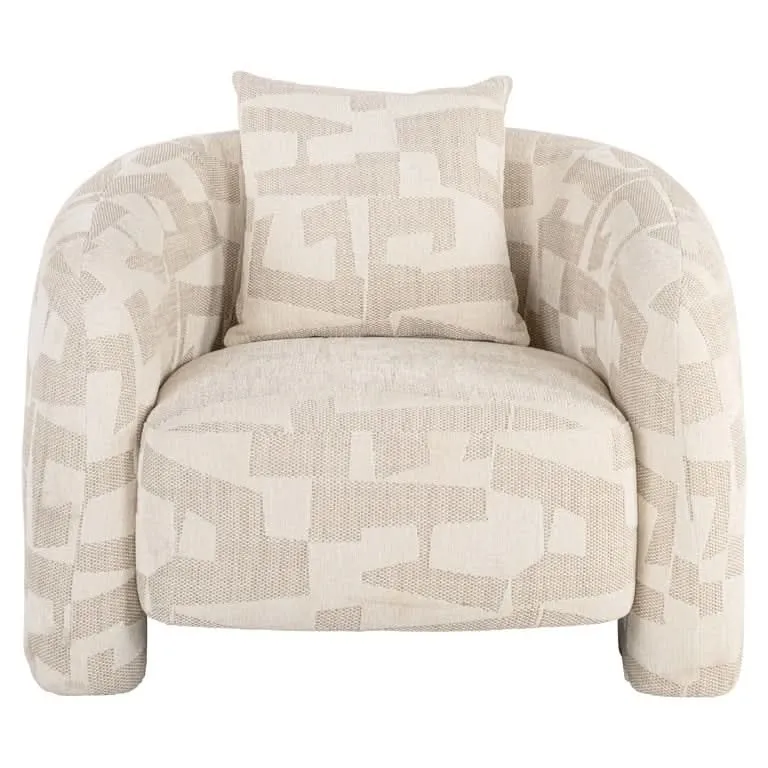 Richmond Interiors Loungesessel Tuscany – Beige Graffic