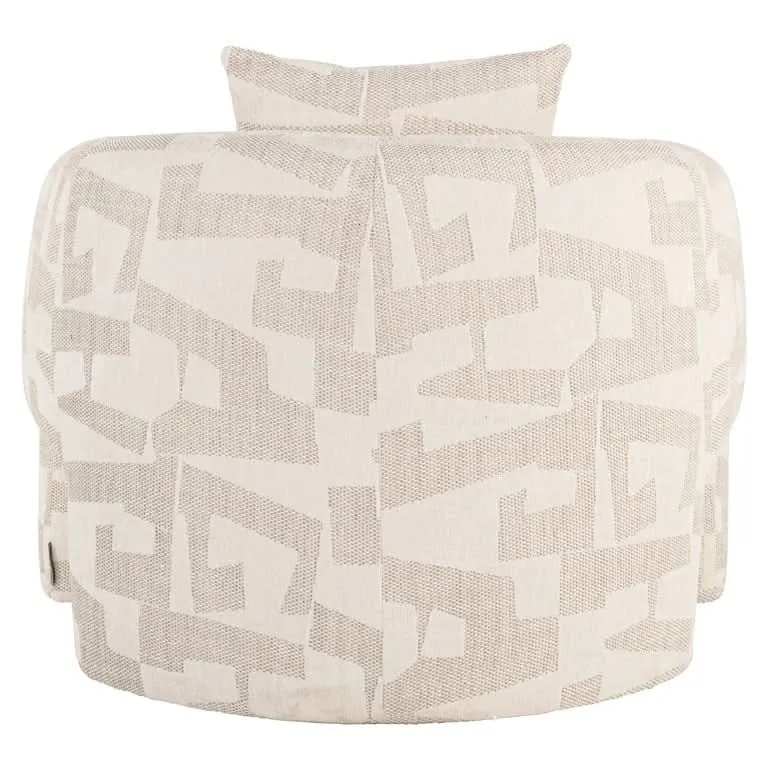 Richmond Interiors Loungesessel Tuscany – Beige Graffic
