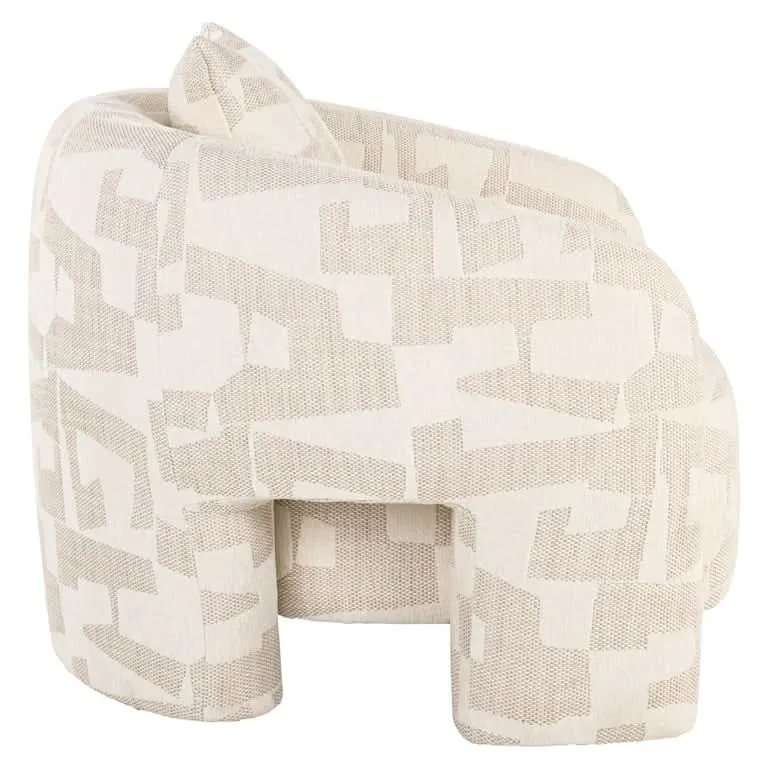 Richmond Interiors Loungesessel Tuscany – Beige Graffic