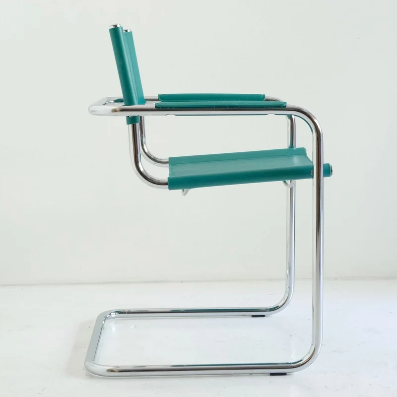 Vintage Freischwinger Türkis B34 Marcel Breuer Stil
