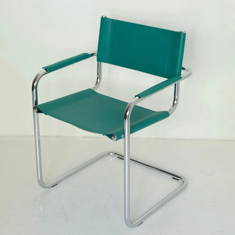 Vintage Freischwinger Türkis B34 Marcel Breuer Stil