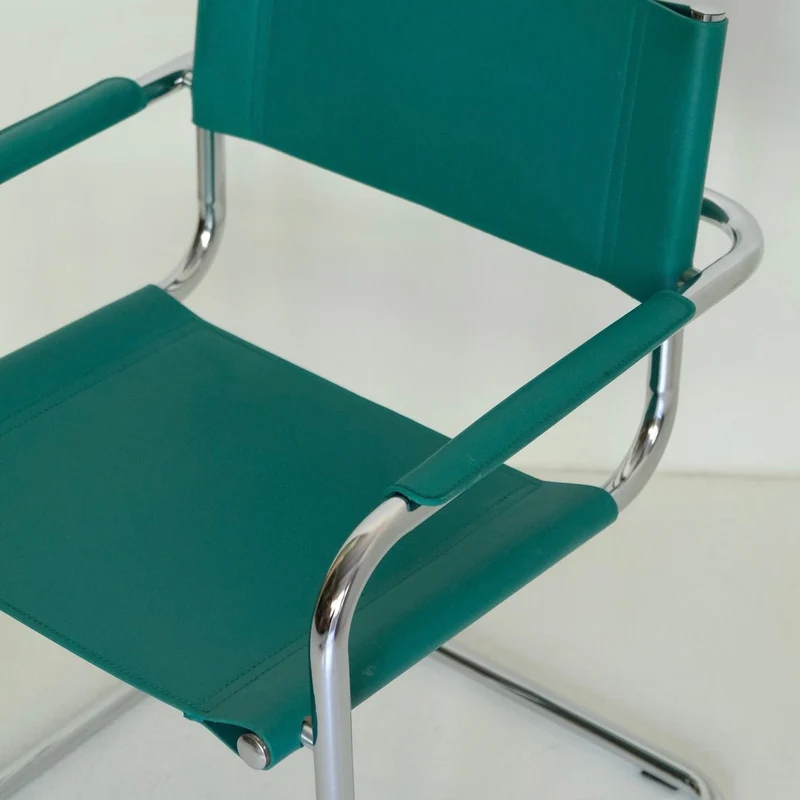 Vintage Freischwinger Türkis B34 Marcel Breuer Stil