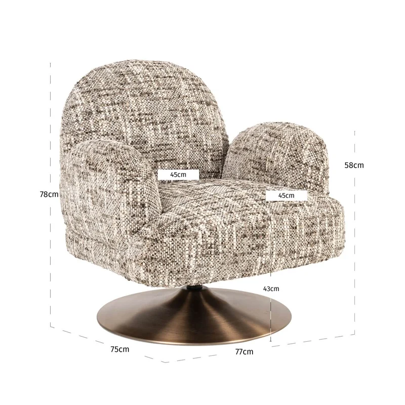 Richmond Interiors – Sessel Kagney brown omara swivel