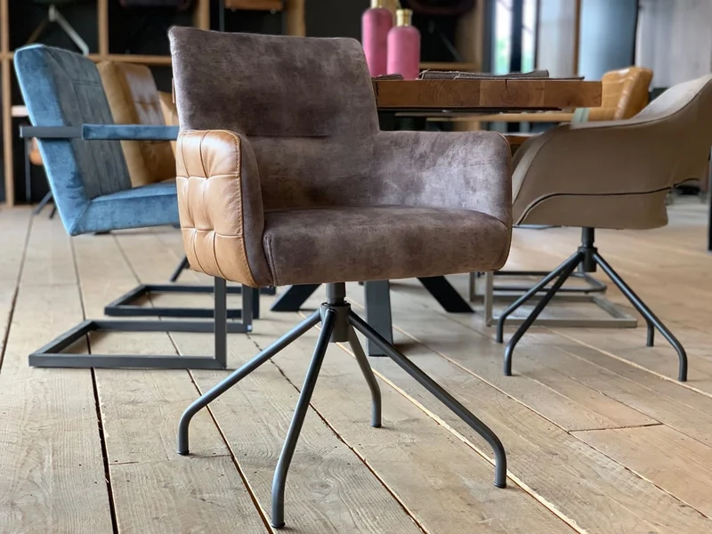 Drehstuhl Stoff Leder Kombi SL119D