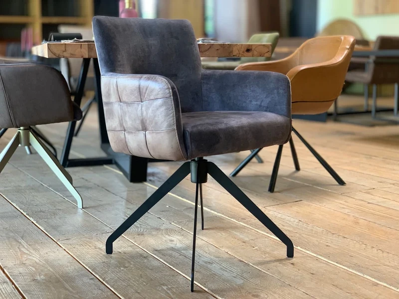 Esszimmer Drehstuhl Leder Stoff SL119DF