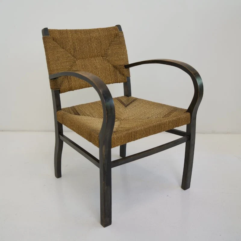 Erich Dieckmann Bauhaus Sessel mit Korbgeflecht - Vintage Stuhl