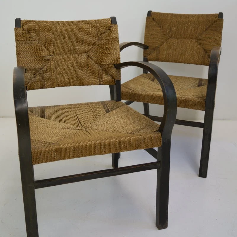 Erich Dieckmann Bauhaus Sessel mit Korbgeflecht - Vintage Stuhl