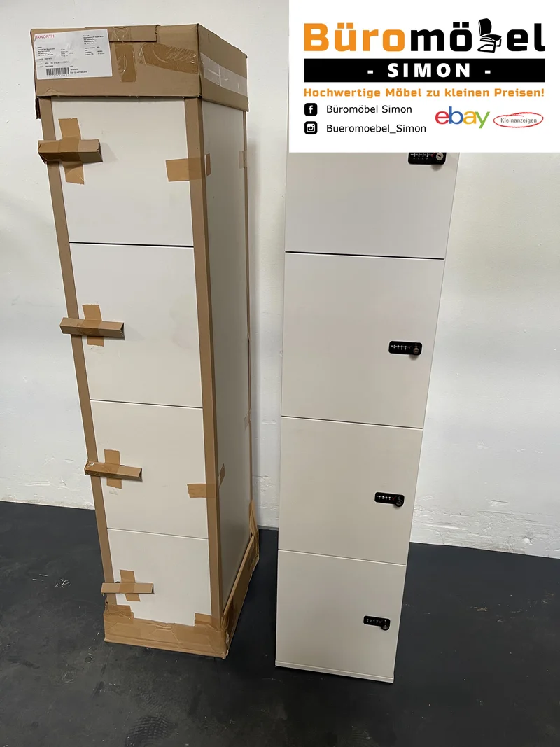 Haworth Schließfachschrank Weiß