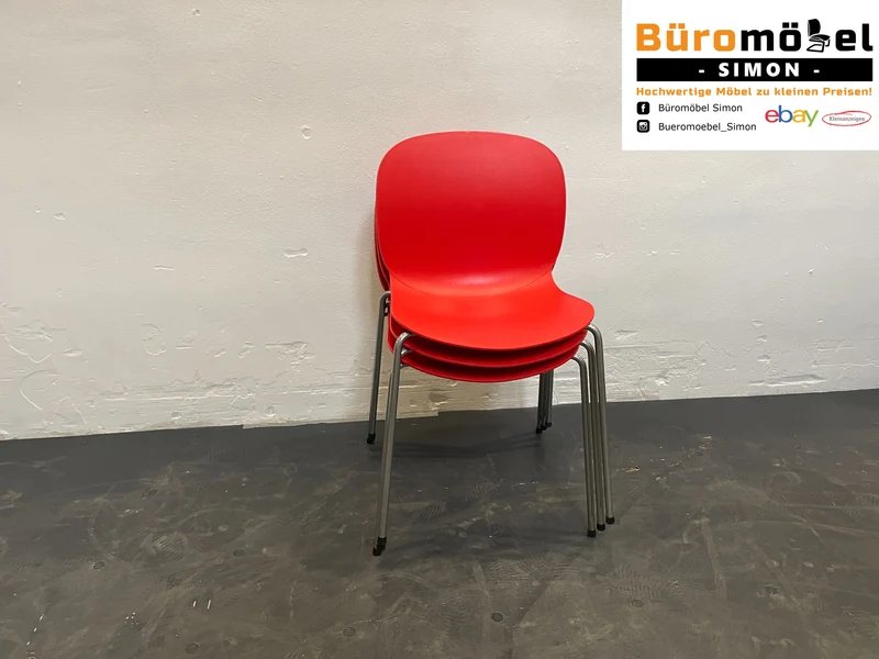 Kantinenstuhl Stapelstuhl Rot
