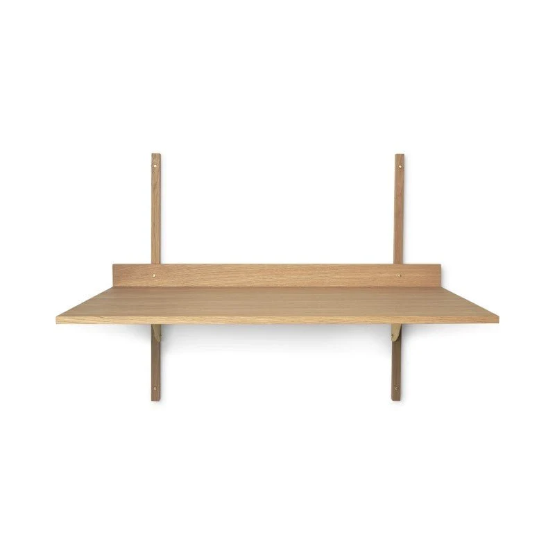 Sector Desk Wandschreibtisch Eiche & Messing - ferm LIVING