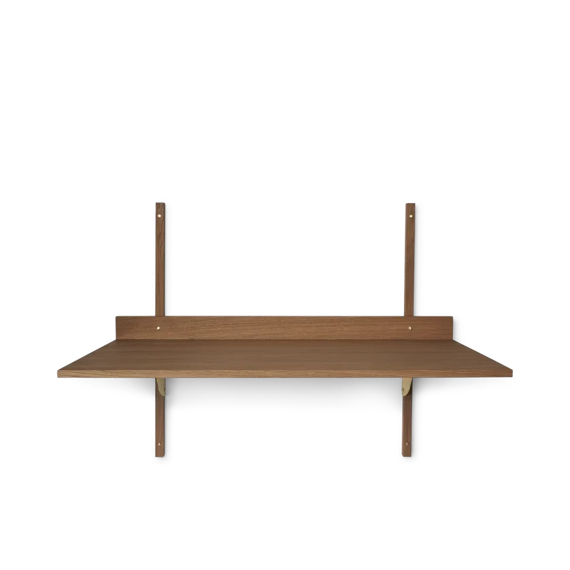 Sector Desk Wandschreibtisch Eiche & Messing - ferm LIVING