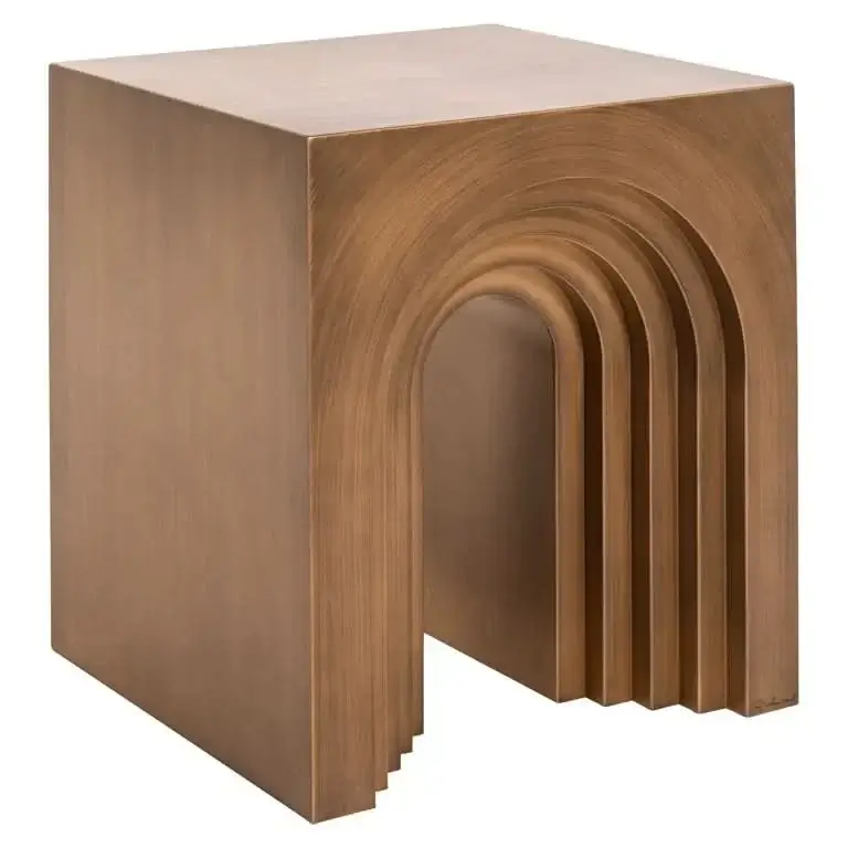 Richmond Interiors Beistelltisch Vevey – Brushed Gold