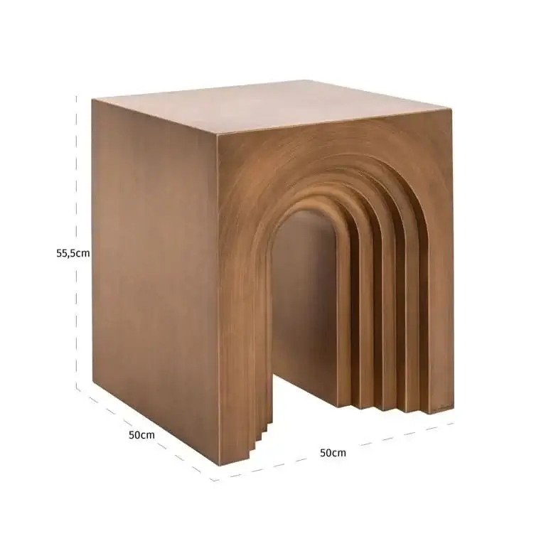 Richmond Interiors Beistelltisch Vevey – Brushed Gold