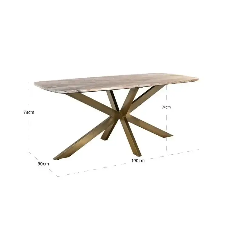 Richmond Interiors Esstisch Bottega – 190 cm Dänisch Oval (White)