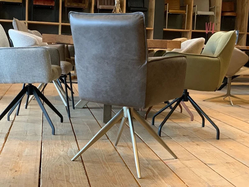 Stuhl Esszimmer Leder drehbar 158T