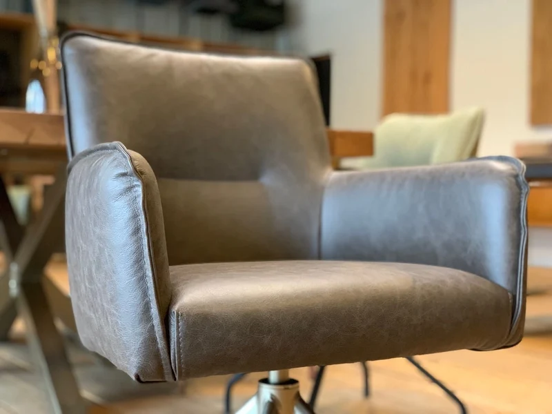 Stuhl Esszimmer Leder drehbar 158T