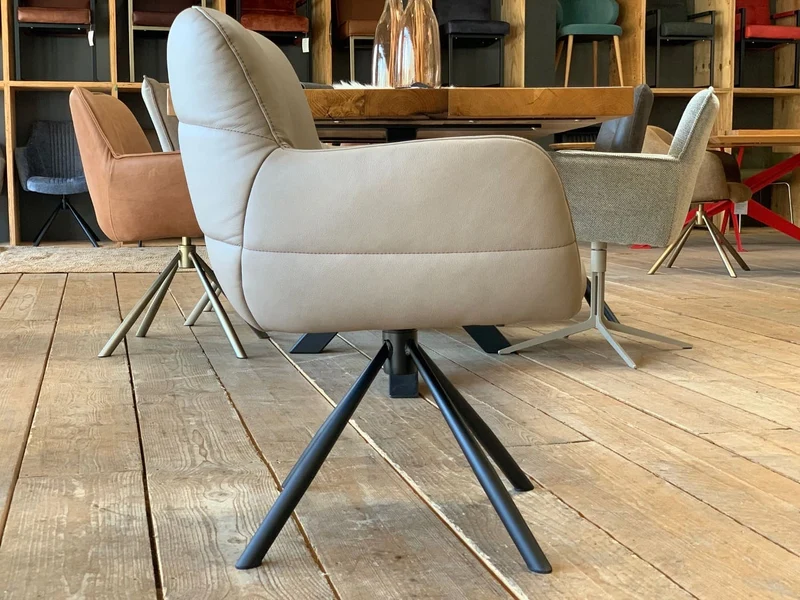 Moderner Esszimmer Drehsessel Leder 62DS