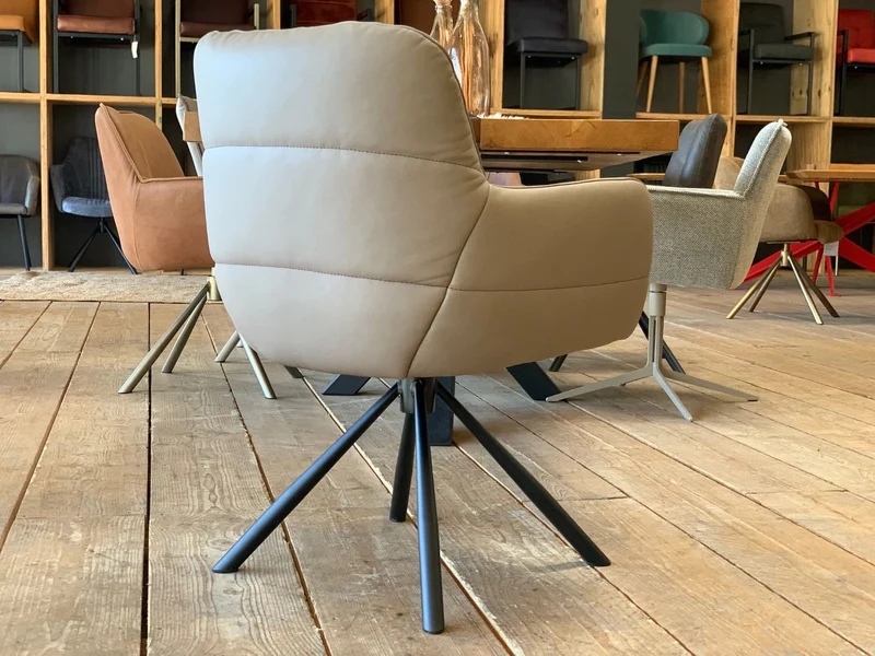 Moderner Esszimmer Drehsessel Leder 62DS
