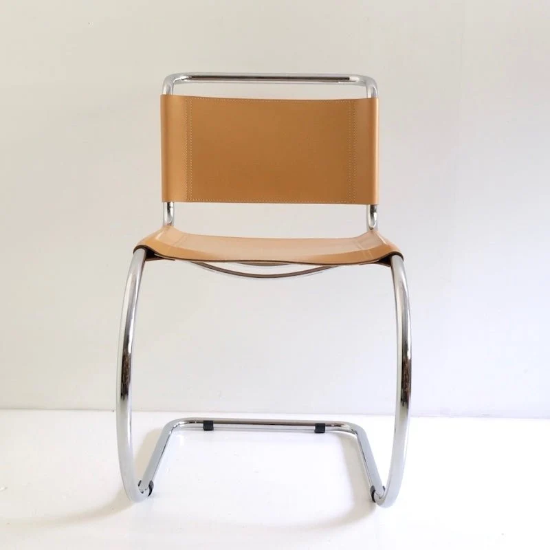 Vintage Freischwinger beige Bauhaus Stil - Mies van der Rohe