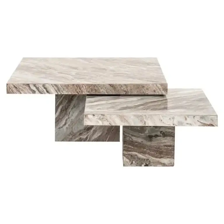 Richmond Interiors Couchtisch Rashford – 2er-Set (Stone)