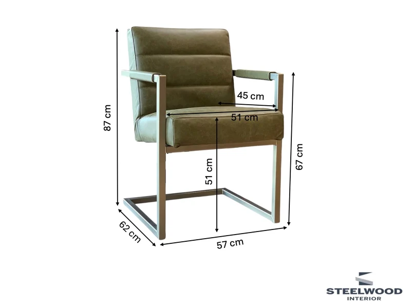 Polsterstuhl Esszimmer Leder 178GS