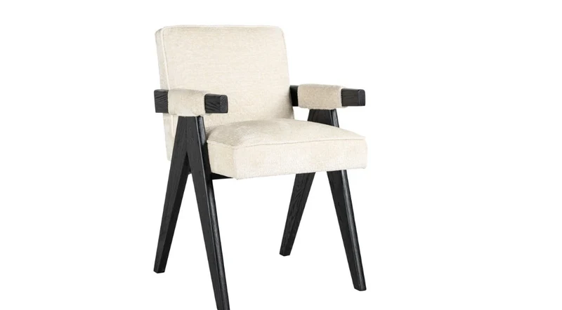 Richmond Interiors Stuhl Cooper white chenille