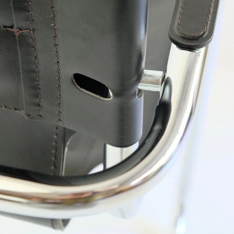 Freischwinger Marcel Breuer Stil schwarzes Leder - Safco