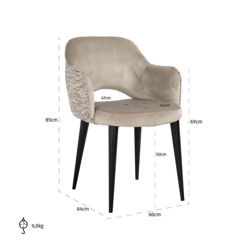 Richmond Interiors Stuhl Giovanna trendige Natur