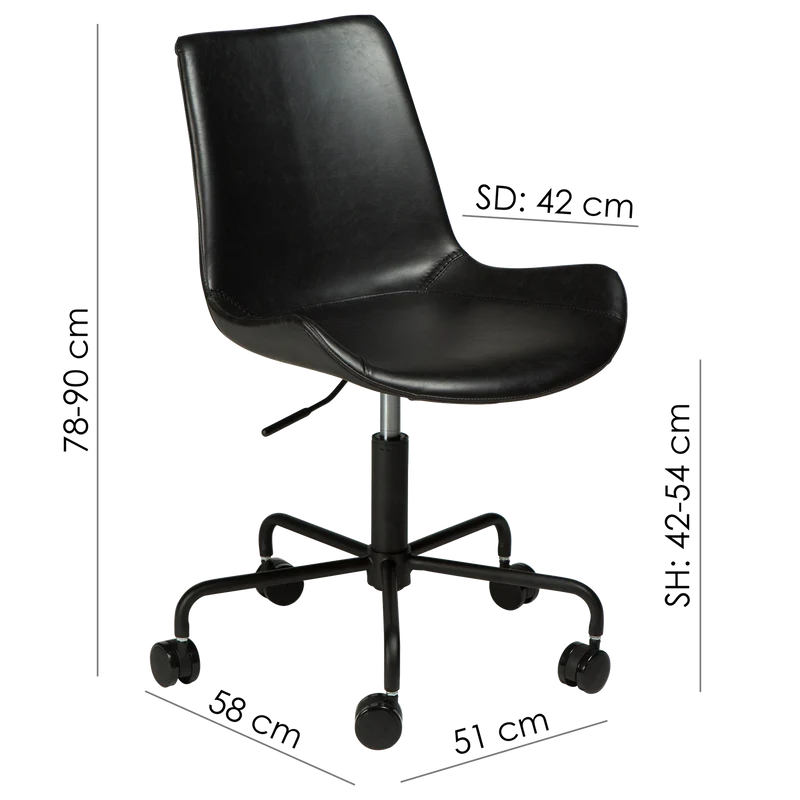 SCANDIC Bürostuhl BASTIAN Schwarz