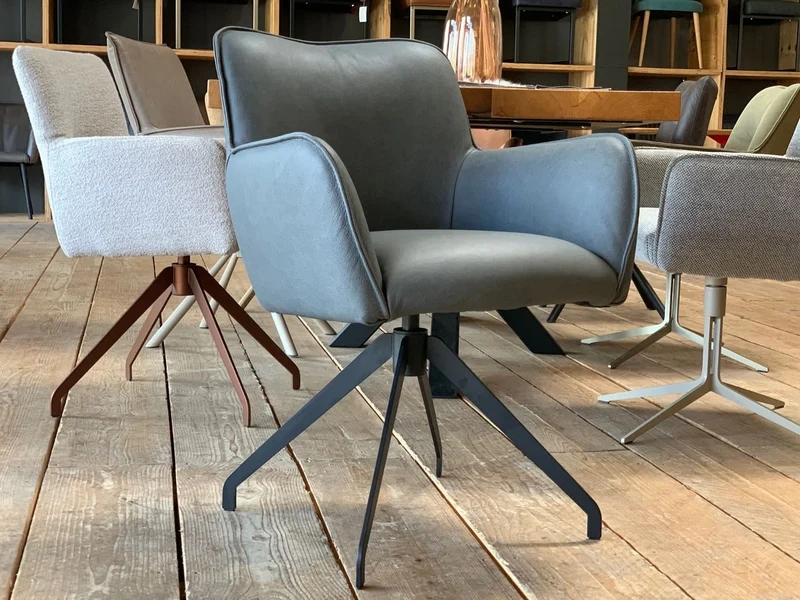 Hochwertiger Drehstuhl Leder 60DF