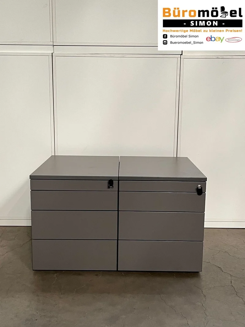 VS Rollcontainer Anthrazit ohne Griff