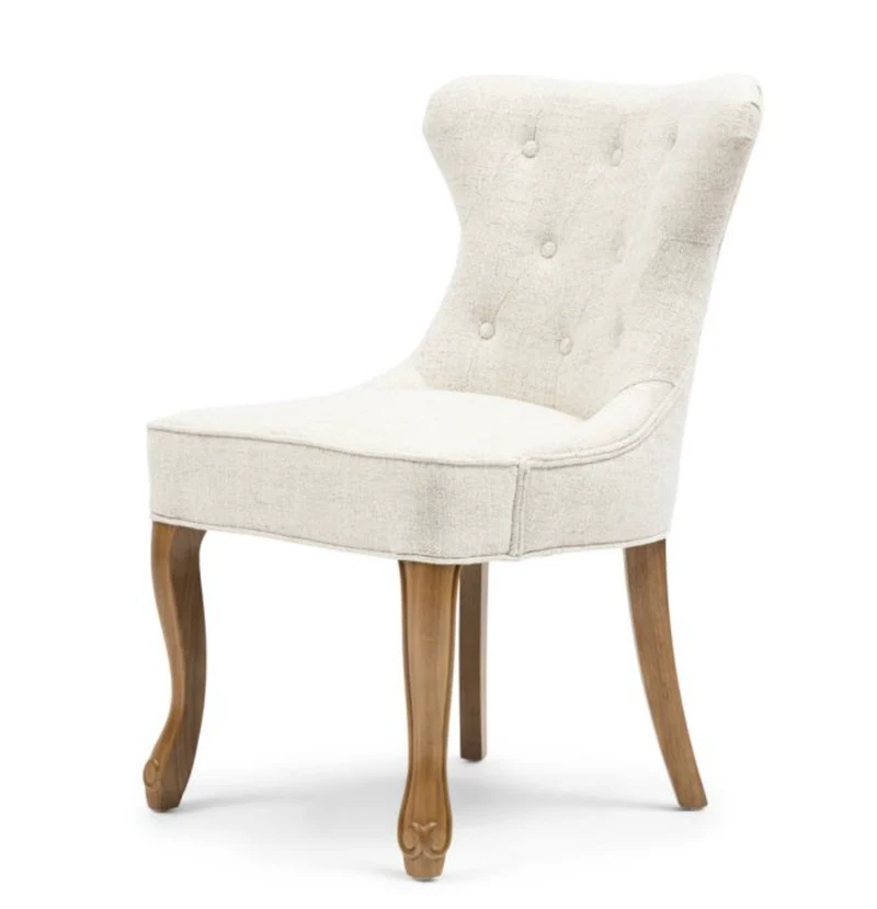 Riviera Maison Esstischstuhl George, Antique White, Rich Tweed